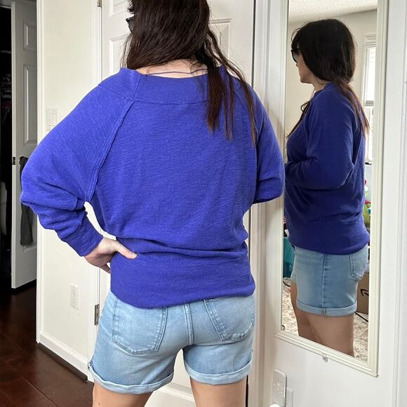 Free People We the Free Egyptian Blue Palisades Off the Shoulders sweater XS - Picture 8 of 8